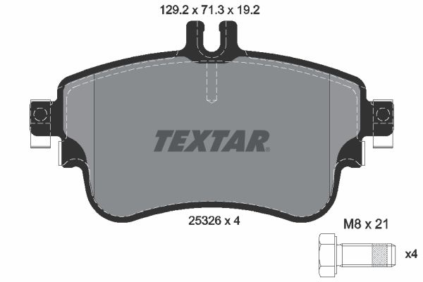 TEXTAR 2532601 Brake Pad Set, disc brake