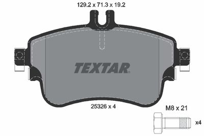 Brake Pad Set, disc brake TEXTAR 2532601