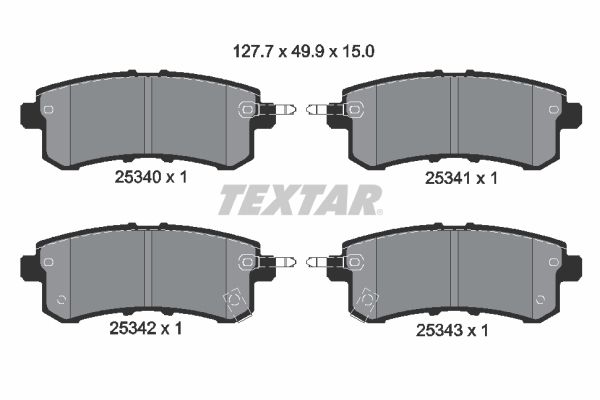 TEXTAR 2534001 Brake Pad Set, disc brake