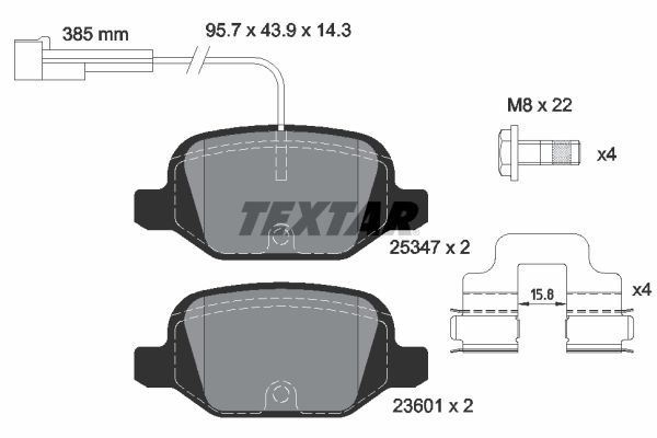 TEXTAR 2534701 Brake Pad Set, disc brake