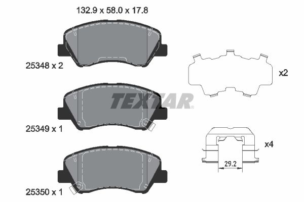 TEXTAR 2534801 Brake Pad Set, disc brake