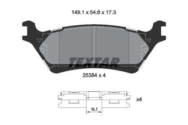 TEXTAR 2538401 Brake Pad Set, disc brake