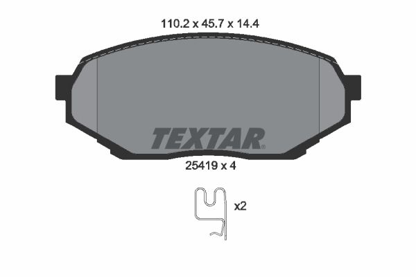 TEXTAR 2541901 Brake Pad Set, disc brake