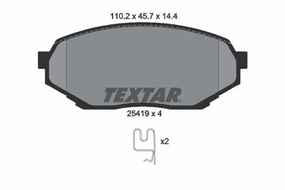 Brake Pad Set, disc brake TEXTAR 2541901