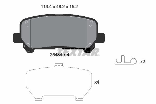 TEXTAR 2543401 Brake Pad Set, disc brake