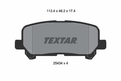 Brake Pad Set, disc brake TEXTAR 2543403