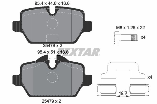 TEXTAR 2547801 Brake Pad Set, disc brake