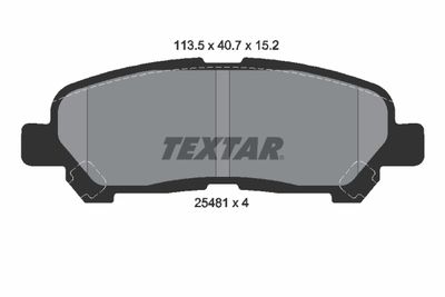 Brake Pad Set, disc brake TEXTAR 2548101
