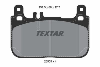 Brake Pad Set, disc brake TEXTAR 2550501