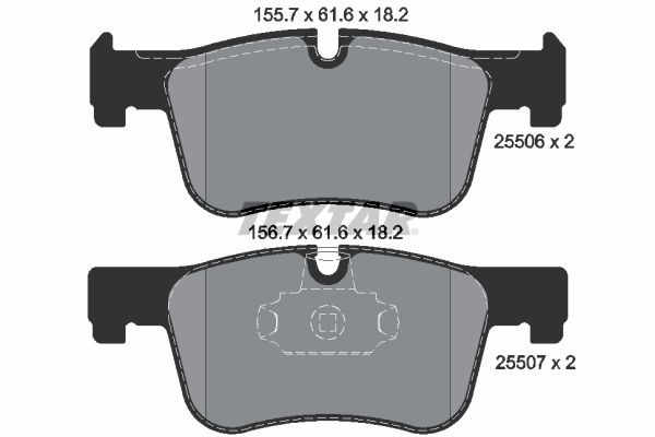 TEXTAR 2550601 Brake Pad Set, disc brake