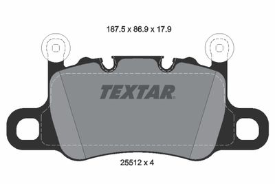 Brake Pad Set, disc brake TEXTAR 2551205