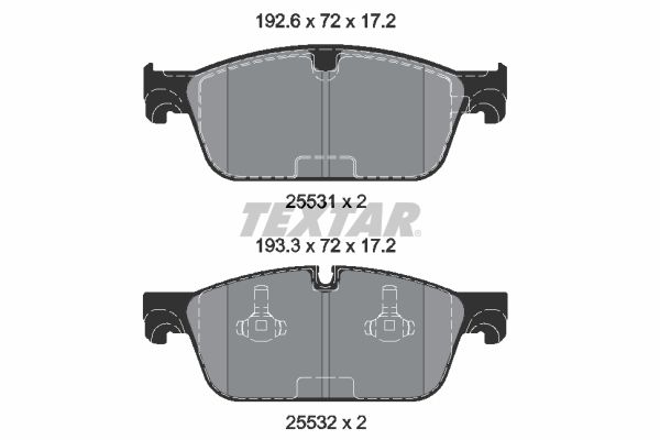 TEXTAR 2553103 Brake Pad Set, disc brake