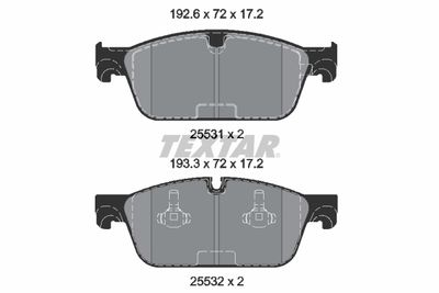 Brake Pad Set, disc brake TEXTAR 2553103