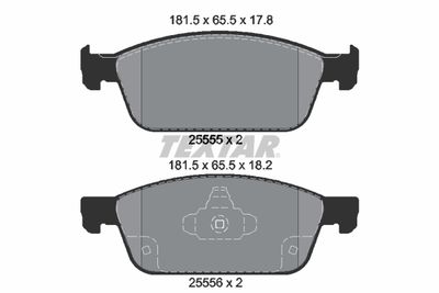 Brake Pad Set, disc brake TEXTAR 2555501