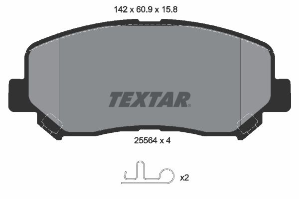 TEXTAR 2556401 Brake Pad Set, disc brake