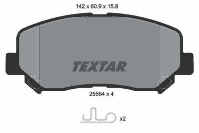 Brake Pad Set, disc brake TEXTAR 2556401