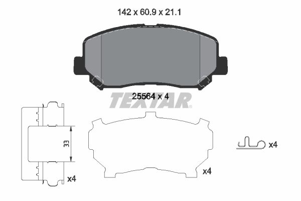 TEXTAR 2556403 Brake Pad Set, disc brake