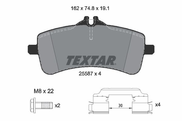 TEXTAR 2558701 Brake Pad Set, disc brake