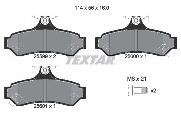 TEXTAR 2559901 Brake Pad Set, disc brake