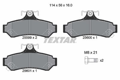 Brake Pad Set, disc brake TEXTAR 2559901
