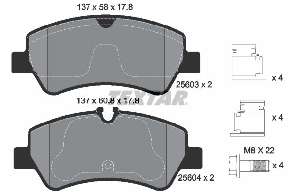 TEXTAR 2560301 Brake Pad Set, disc brake