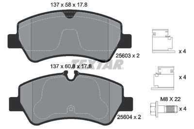 Brake Pad Set, disc brake TEXTAR 2560301