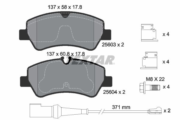 TEXTAR 2560303 Brake Pad Set, disc brake