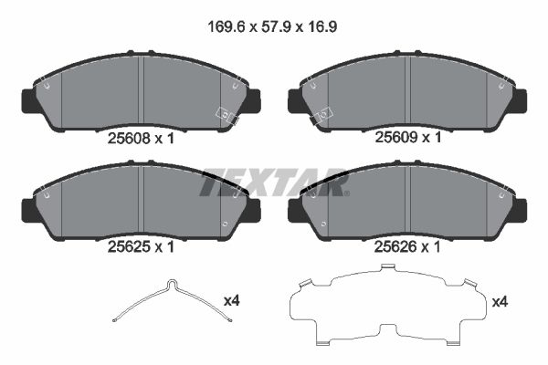 TEXTAR 2560801 Brake Pad Set, disc brake