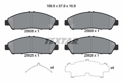 Brake Pad Set, disc brake TEXTAR 2560801