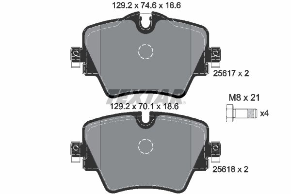 TEXTAR 2561701 Brake Pad Set, disc brake