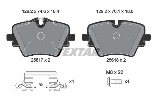 TEXTAR 2561703 Brake Pad Set, disc brake