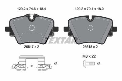 Brake Pad Set, disc brake TEXTAR 2561703