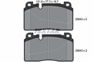 Brake Pad Set, disc brake TEXTAR 2564301