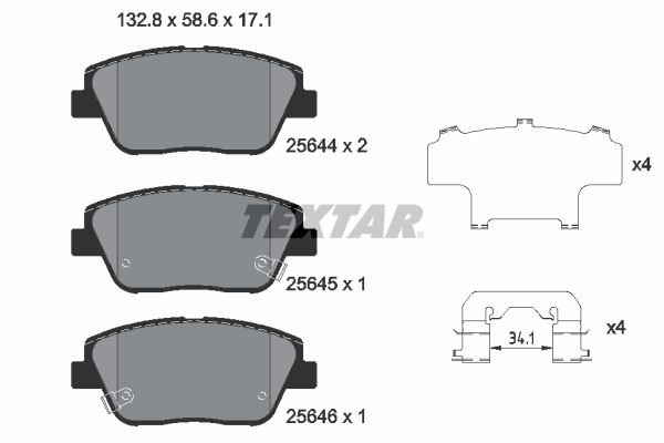 TEXTAR 2564401 Brake Pad Set, disc brake