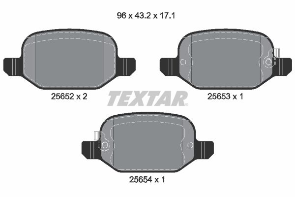 TEXTAR 2565201 Brake Pad Set, disc brake