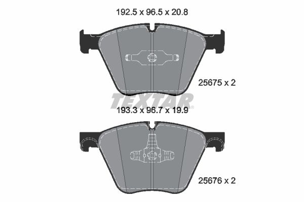 TEXTAR 2567501 Brake Pad Set, disc brake