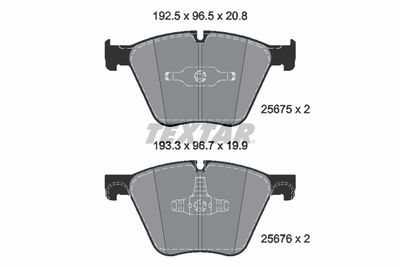 Brake Pad Set, disc brake TEXTAR 2567501