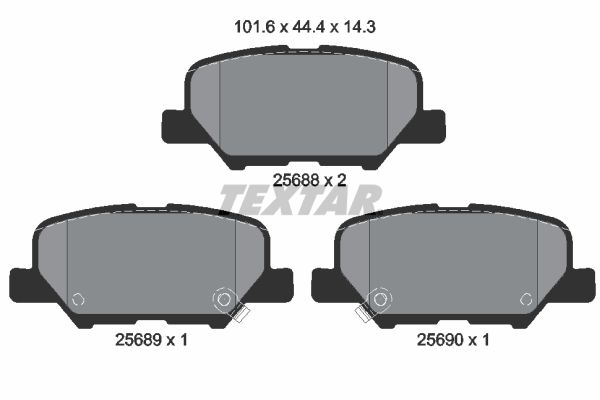 TEXTAR 2568801 Brake Pad Set, disc brake