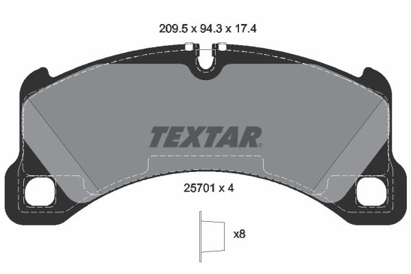 TEXTAR 2570101 Brake Pad Set, disc brake