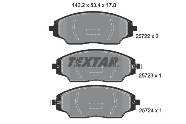 TEXTAR 2572201 Brake Pad Set, disc brake