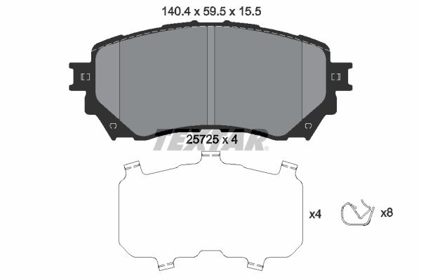 TEXTAR 2572501 Brake Pad Set, disc brake