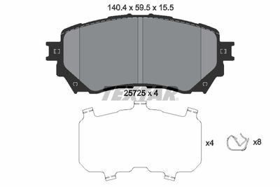 Brake Pad Set, disc brake TEXTAR 2572501