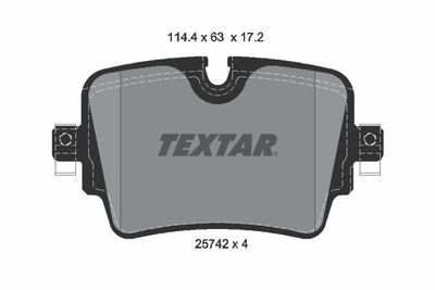 Brake Pad Set, disc brake TEXTAR 2574201
