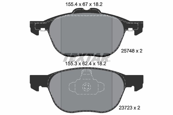 TEXTAR 2574801 Brake Pad Set, disc brake