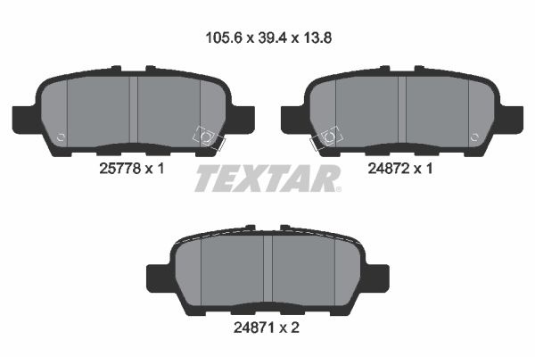 TEXTAR 2577801 Brake Pad Set, disc brake