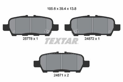 Brake Pad Set, disc brake TEXTAR 2577801