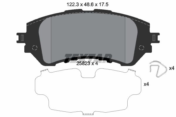 TEXTAR 2582301 Brake Pad Set, disc brake