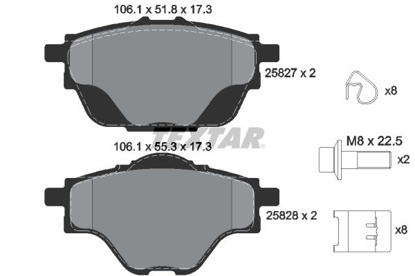 TEXTAR 2582701 Brake Pad Set, disc brake