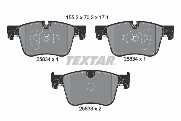 TEXTAR 2583401 Brake Pad Set, disc brake