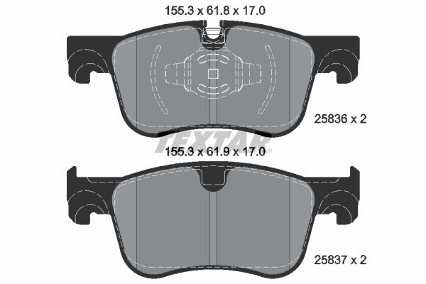 TEXTAR 2583601 Brake Pad Set, disc brake